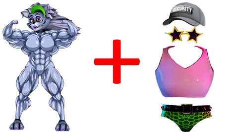 Naked Roxanne Wolf 4 Fnaf Panties And T Shirt And Cap And Glasses Fnaf Animation Fap