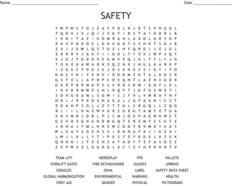Safety Word Search Wordmint Word Search Printable