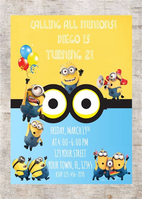 Minions Invitation A Fun Way To Celebrate Any Occasion All Business
