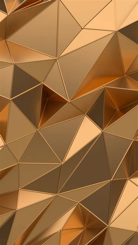 Download Iphone 12 Pro Max Gold Polygon Wallpaper