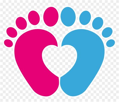 Pink Baby Footprints Png Image Black And White Pregnancy Announcement