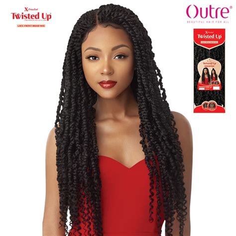 Outre X Pression Twisted Up Lace Front 4x4 Braid Wig Passion Twist 28