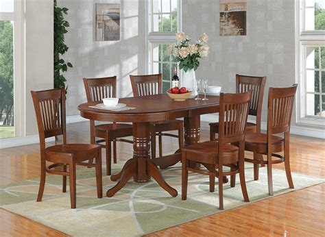 5 Pc Vancouver Oval Dining Room Table Set 17 Extension