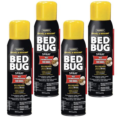 Harris 16 Oz Egg Kill And Resistant Bed Bug Spray Pack Of 4 Blkbb16a