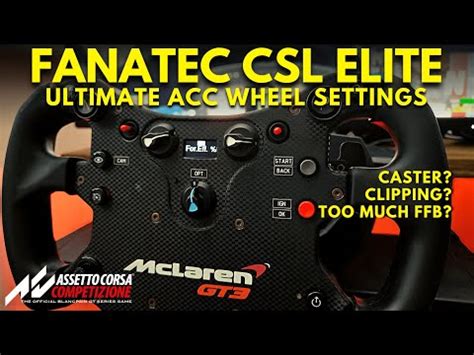 My Fanatec CSL Elite Force Feedback Settings PC PS Assetto Corsa