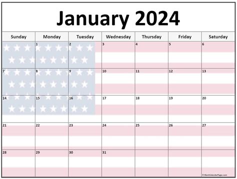Collection Of January 2024 Photo Calendars With Image Filters
