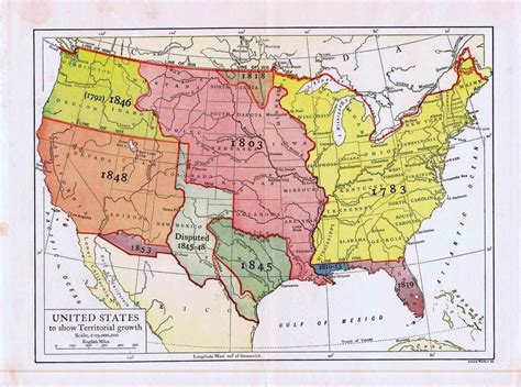 Map United States Territorial Growth 1910 Map Historical Maps