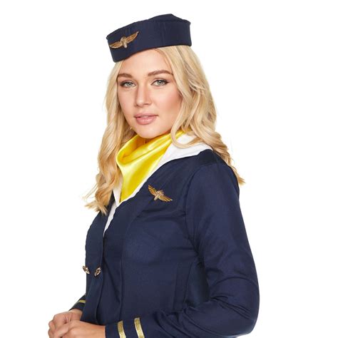 blue flight attendant costume party australia