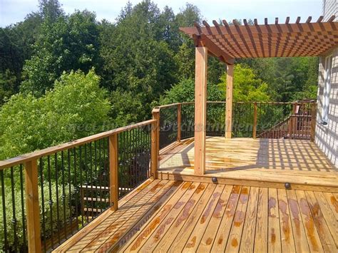 Pergola Installed In An Elevated Part Of The Second Level Deck Toronto