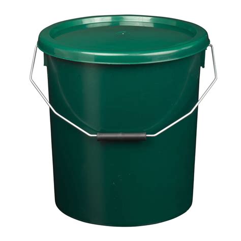 16l Green Plastic Buckets With Lid Hando Plastics