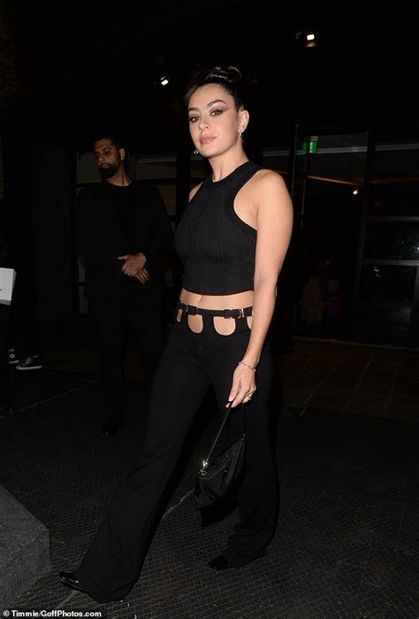 Charli Xcx Showcases Her Taut Abs In Black Cutout Chaps As She Performs At The Pandora Me Launch