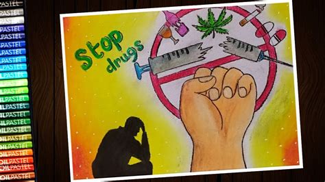 How To Draw No Drug Poster Anti Drug Day Awareness Poster Drawing