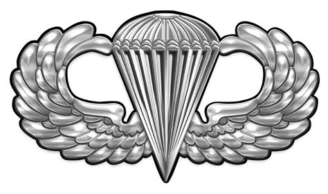 Us Army Airborne Basic Parachutist Badge All Metal Sign 14 X 8