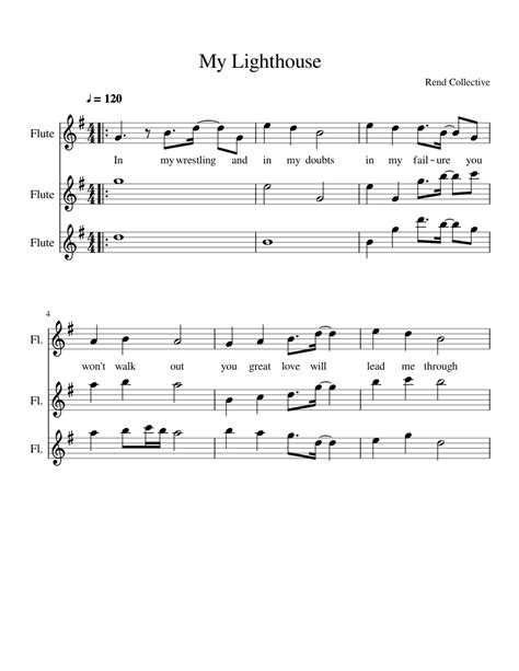 My Lighthouse Sheet Music For Flute Download Free In Pdf Or Midi