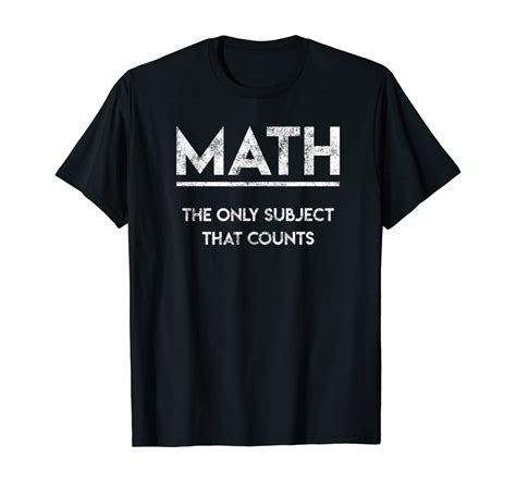 Math The Only Subject That Counts Funny Ts T Shirt Bullet Journal