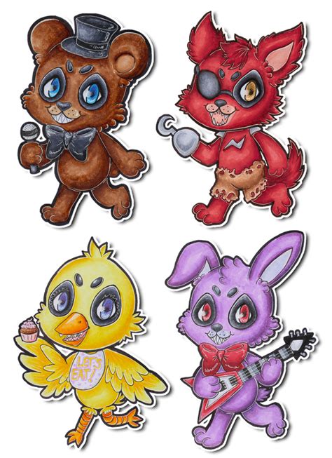 Five Nights At Freddys Chibis By Spazztasticfangirl On Deviantart
