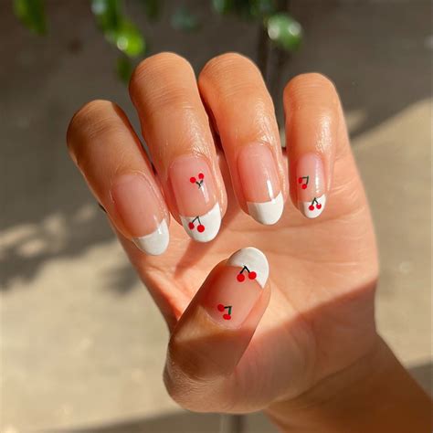 Cherry Bomb 🍒💣 French Tip Nail Designs French Tip Nails Nail Tips