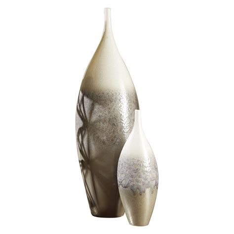 Global Views Rises Ivorygray Ceramic Floor Vase And Reviews Wayfair