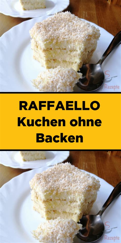 Vanillepuddingpulver nach packungsanleitung zubereiten ca. RAFFAELLO-Kuchen ohne Backen | Raffaello kuchen, Kuchen ...