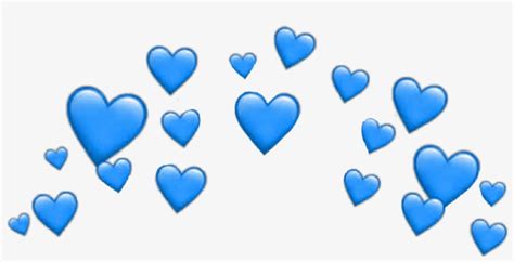 Heart Hearts Heartcrown Crown Filter Snapchat Blue Heart Emoji Crown
