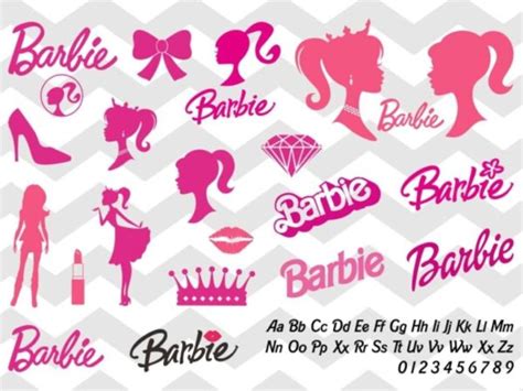 Barbie Silhouette Head Font Logo Bundle Barbie Svg