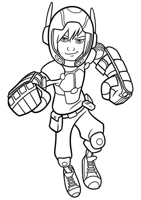 Hiro Hamada Is Ready For Battle Coloring Pages City Of Heroes Coloring