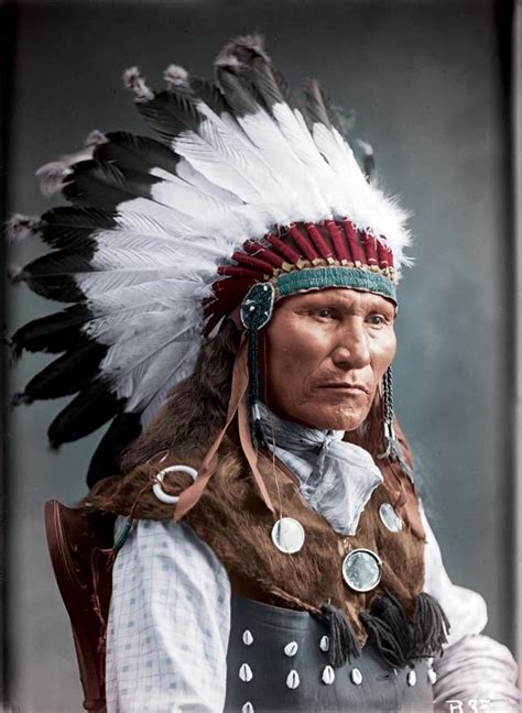 louie chief sitting bull s son hunkpapa lakota photo by d f barry circa 1880s colorized