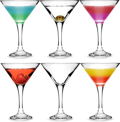 Bar Drinkstuff Essence Martini Cocktail Glasses 175ml Set Of 6 T Boxed Classic V Shaped