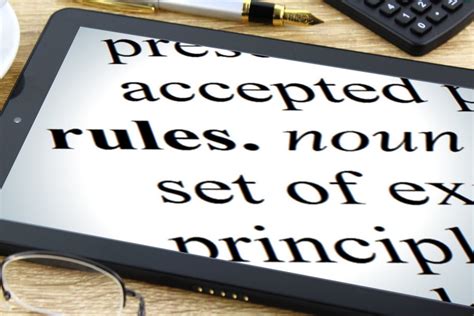 Rules - Free of Charge Creative Commons Tablet Dictionary image