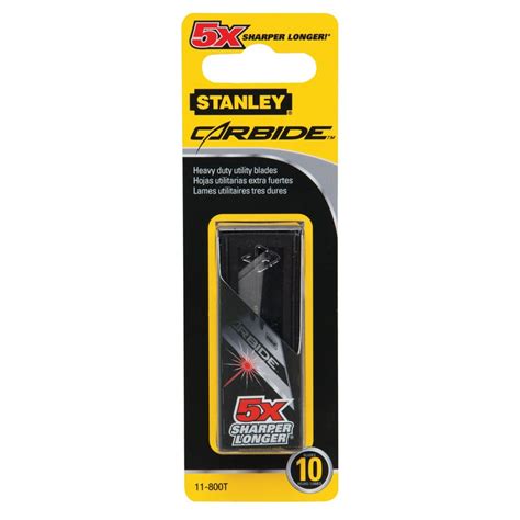 Stanley 10 Pack Carbon Steel Utility Replacement Blade At