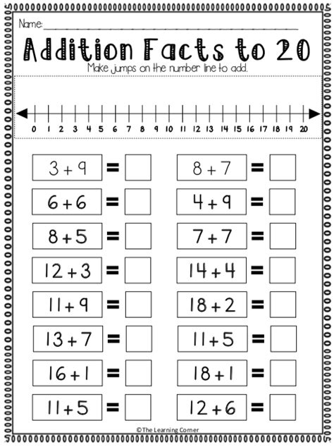 Speed Addition Worksheets Numbers To 20