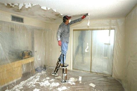 While taking down a textured ceiling is not that difficult, it is a messy job that. How-To Guide to Removing Popcorn Ceilings | The Money Pit