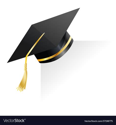 Graduation Cap Element For Degree Ceremony Vector Image