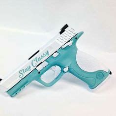 Tiffany blue pearl kimber micro 9 grips. This Smith & Wesson M&P .40 has been coated in Tiffany ...
