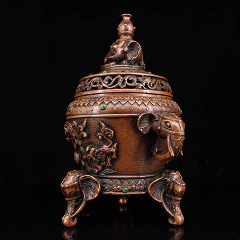 Chinese Antique Pure Copper Incense Burner Collection Handmade Etsy