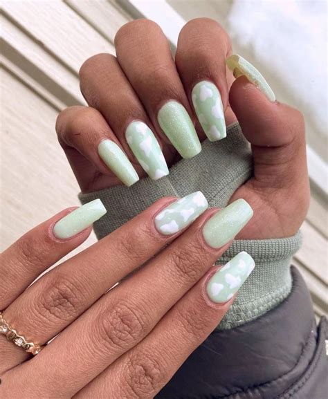 15 Top Spring Nail Colors For 2021 In 2021 Green Acrylic Nails