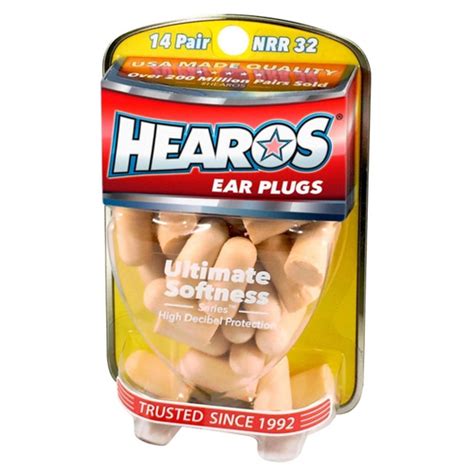 hearos ultimate softness ear plugs nrr 32 14 pairs earjobs