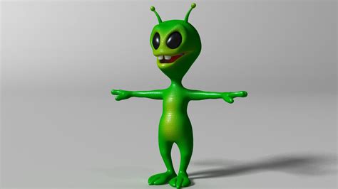 cartoon alien 3d model by supercigale