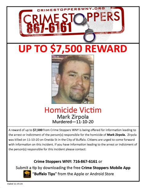 January 2021 Crime Stoppers Wny