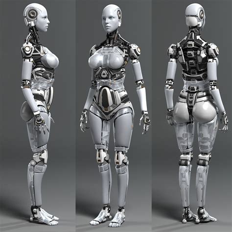 Female Robot By Andrew Crawshaw Robotic Cyborg D Cgsociety