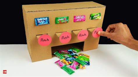 How To Make Multi Chewing Gum Vending Machine From Cardboard At Home