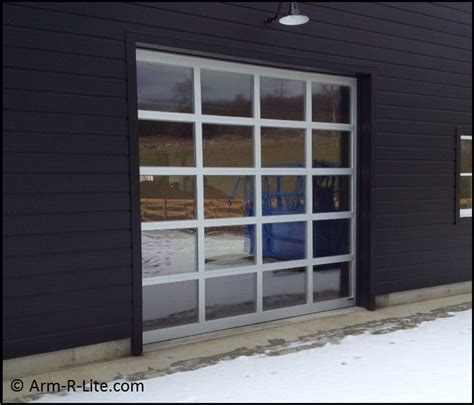 Artist Studio Glass Garage Door With Welded Aluminum Frame And Clear