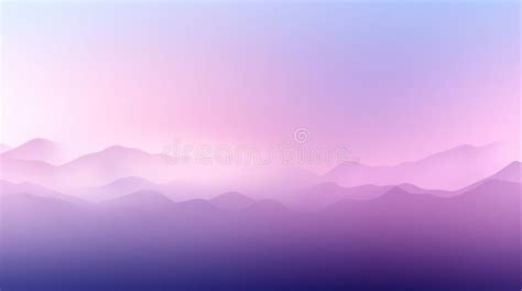 Abstract Landscape With Purple Mountains And Pink Sky Minimalistic