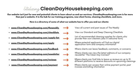 Clean Day Housekeeping Services A Personal Approach To Housekeeping