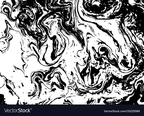 Black And White Abstract Background Liquid Marble Vector Image