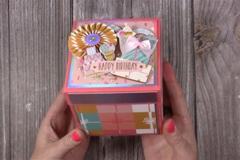 Papercraft Explosion Box Card Create And Craft Explosion Box Riset