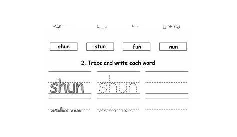 un word family worksheets