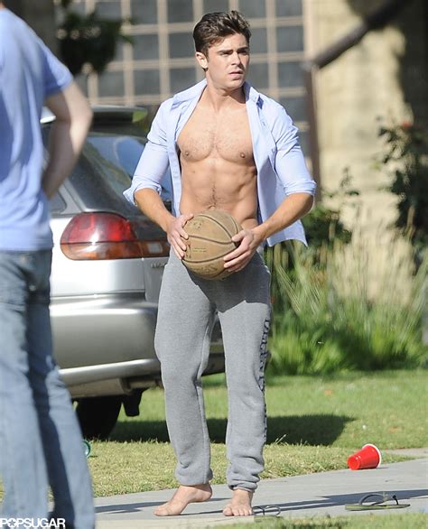 Zac Efron Let His Shirt Fly Loose While Filming Neighbors In LA In The Sexiest Shirtless