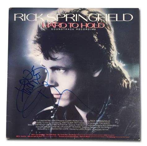 Rick Springfield Signed Authentic Albumfree Shipthe Autograph Bank