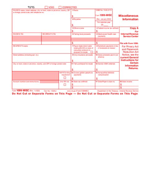 Online Fillable Pdf Form 1099 Misc Filing Printable Forms Free Online